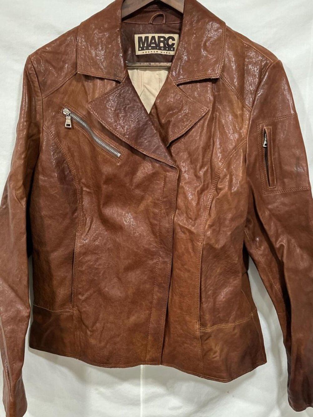 Marc Jacobs brown leather jacket #leatherjacket